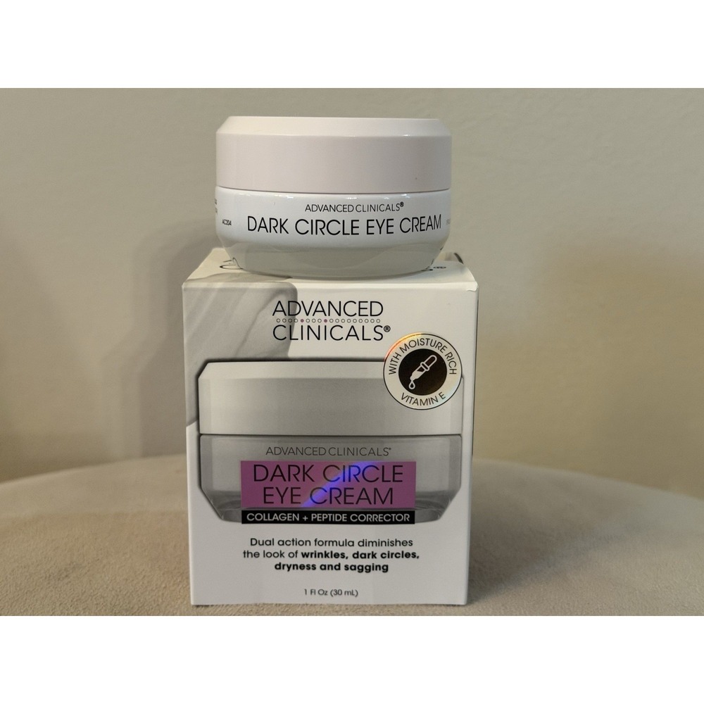 Advanced Clinicals‎ Eye Cream Collagen Peptides Anti-Aging Dark Circles 1 fl oz
